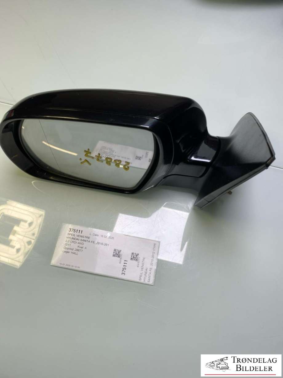 Speil venstre til Hyundai Santa Fe, 2010-2012 (Type II, Fase 2)  (876102B680)