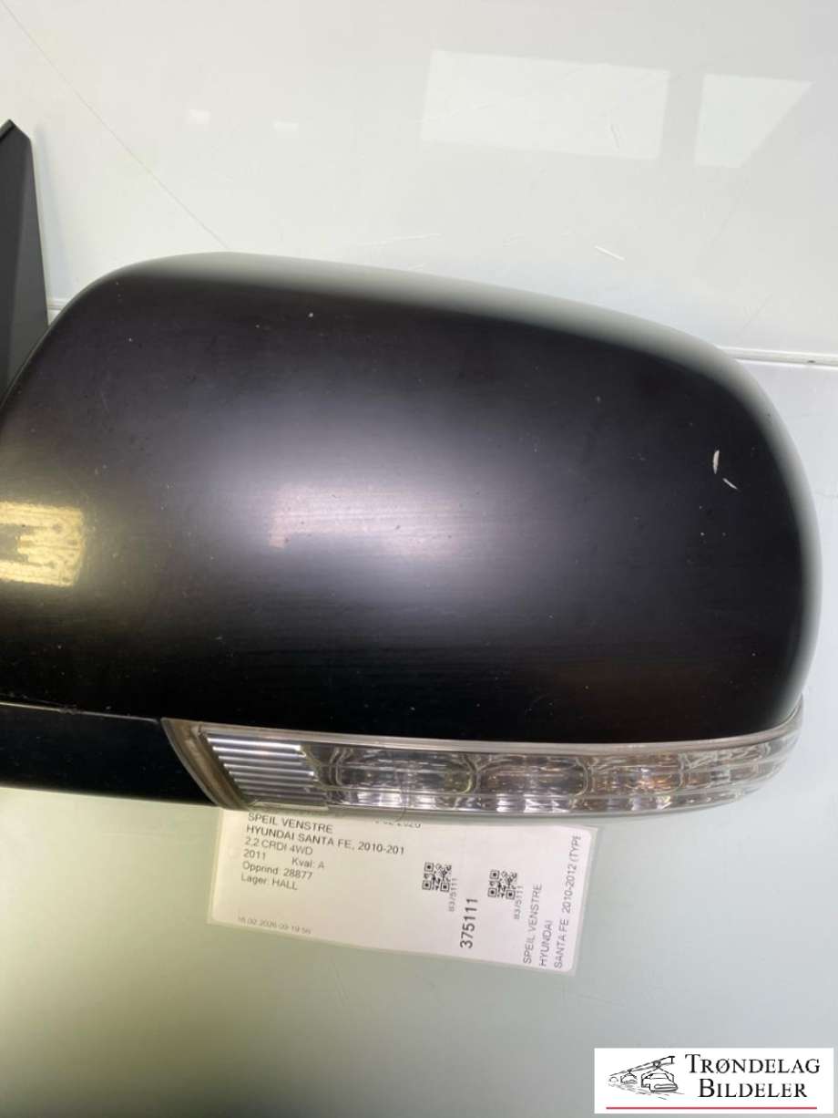 Speil venstre til Hyundai Santa Fe 2010-2012 (Type II, Fase 2)  (876102B680|)
