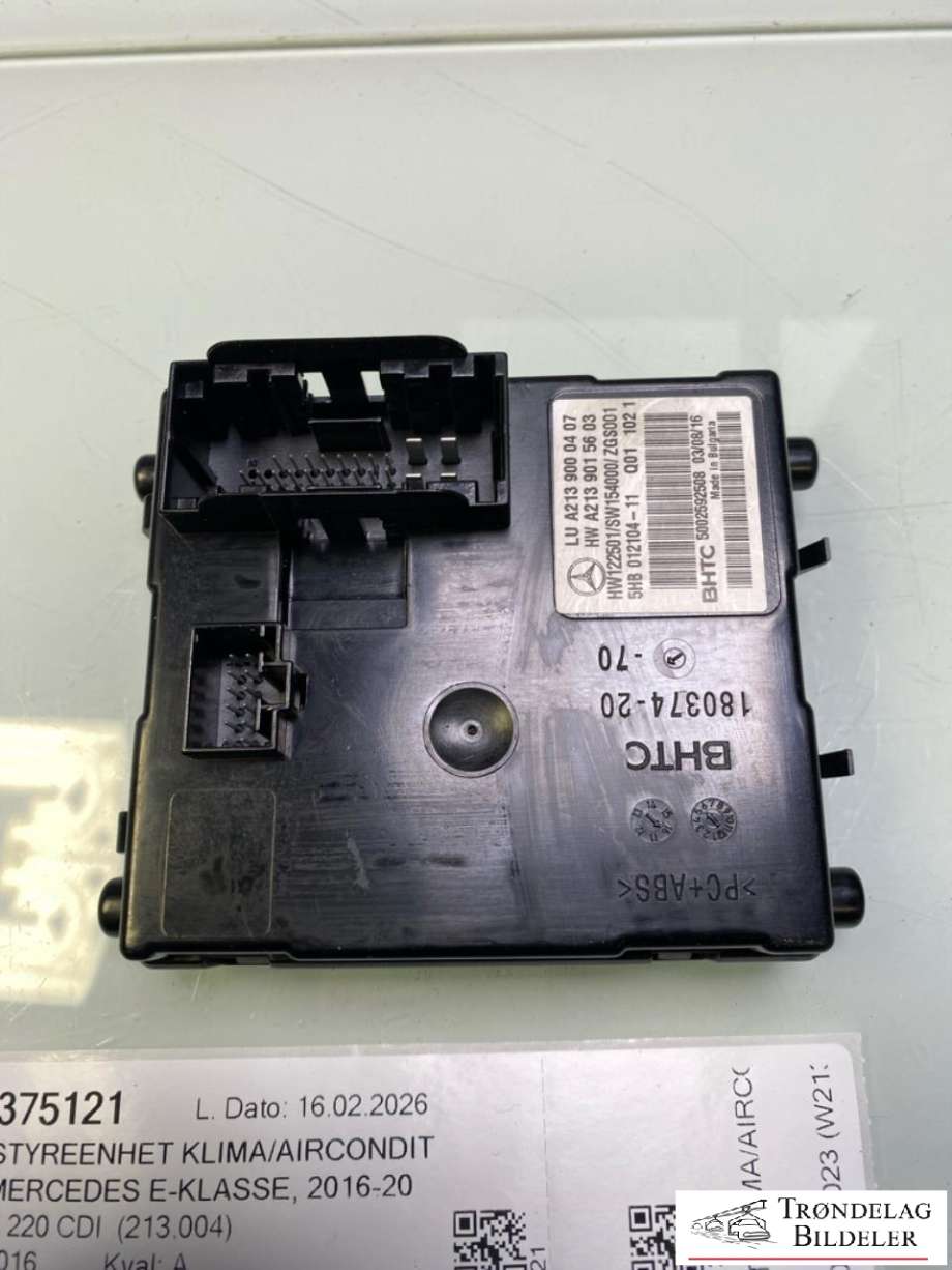 Styreenhet klima/aircondition til Mercedes E-Klasse 2016-2023 (W213) (W213) (A2139000407|)