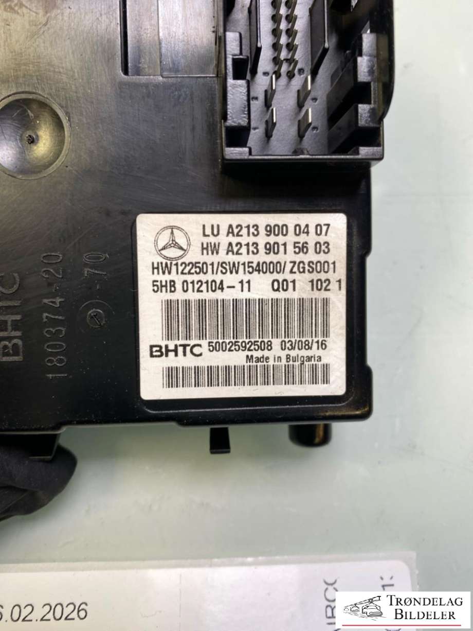 Styreenhet klima/aircondition til Mercedes E-Klasse 2016-2023 (W213) (W213) (A2139000407|)