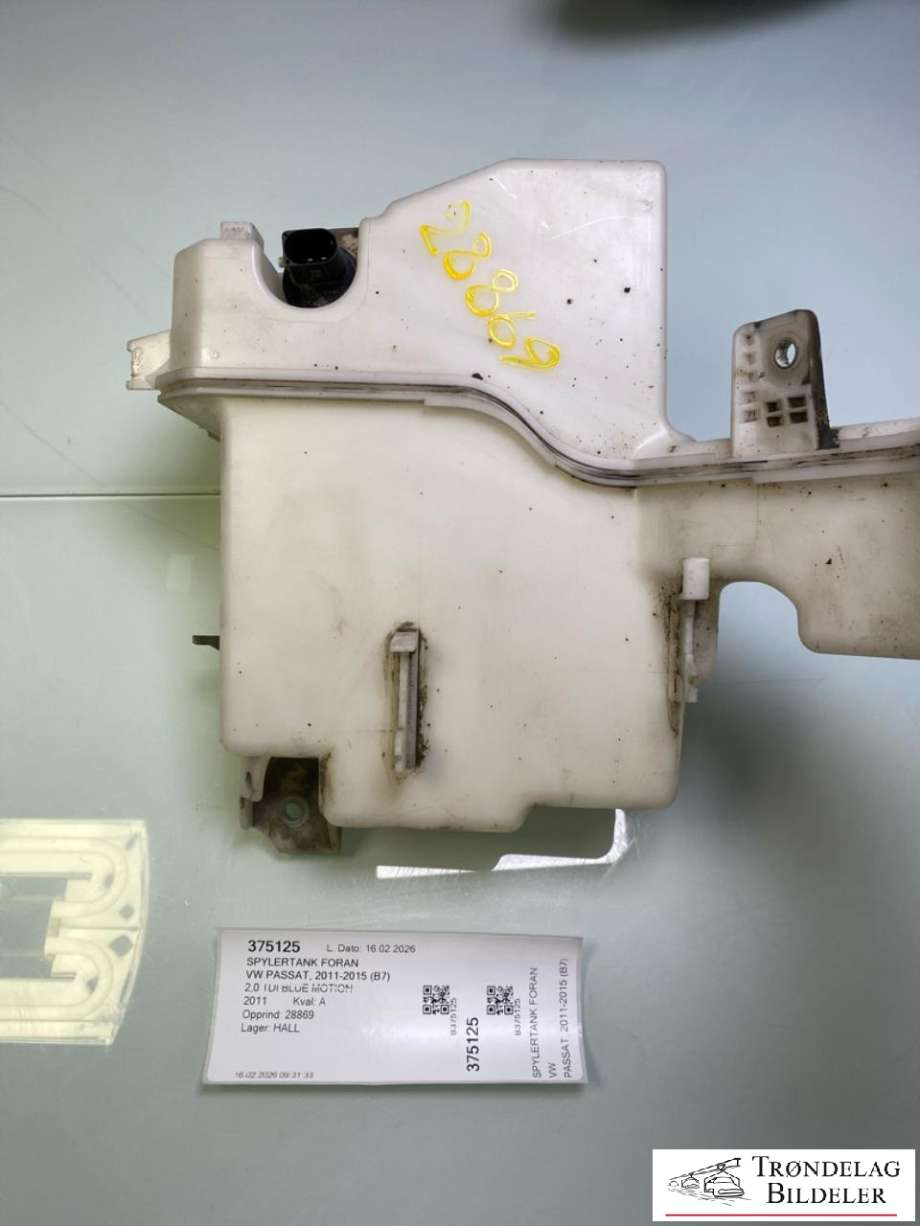 Spylertank foran til VW Passat, 2011-2015 (B7) (B7) (3AA 955 453 G)