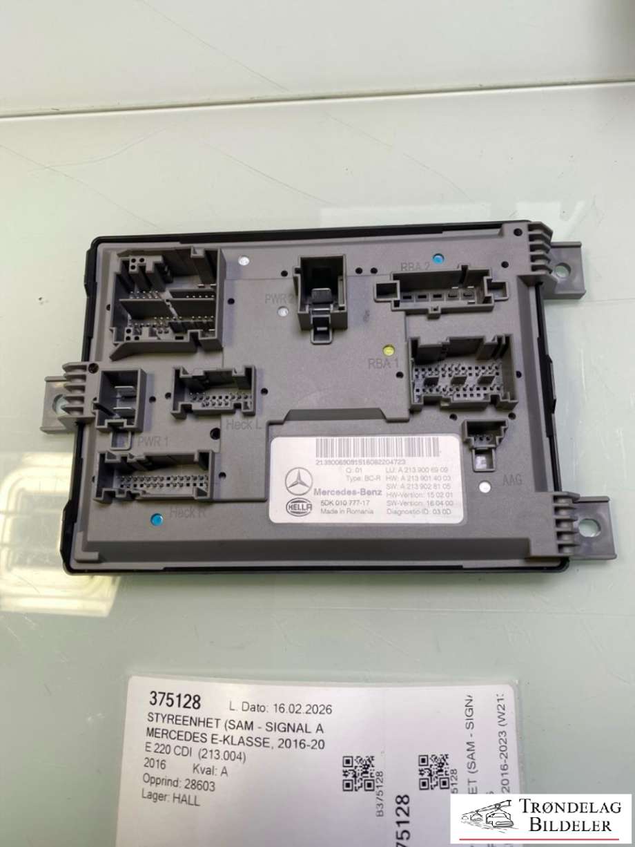 Styreenhet (SAM - Signal Acquisition Module) til Mercedes E-Klasse 2016-2023 (W213) (W213) (A2139006909|)