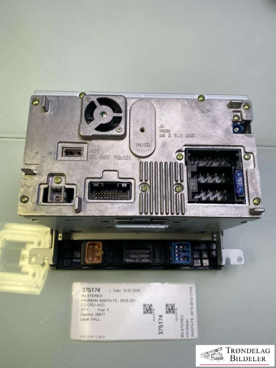 Bilstereo til Hyundai Santa Fe 2010-2012 (Type II, Fase 2)  (965602B820|)