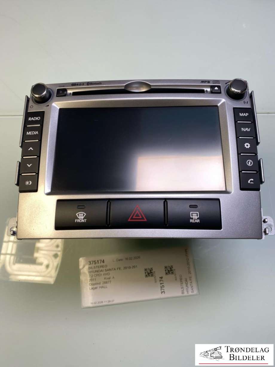 Bilstereo til Hyundai Santa Fe 2010-2012 (Type II, Fase 2)  (965602B820|)