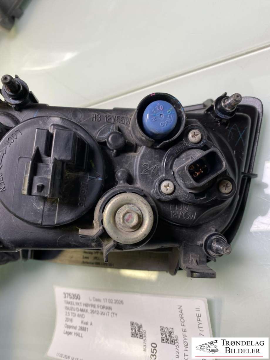 Tåkelykt høyre foran til Isuzu D-Max 2012-2017 (Type II, Fase 1)  (8981504261|)
