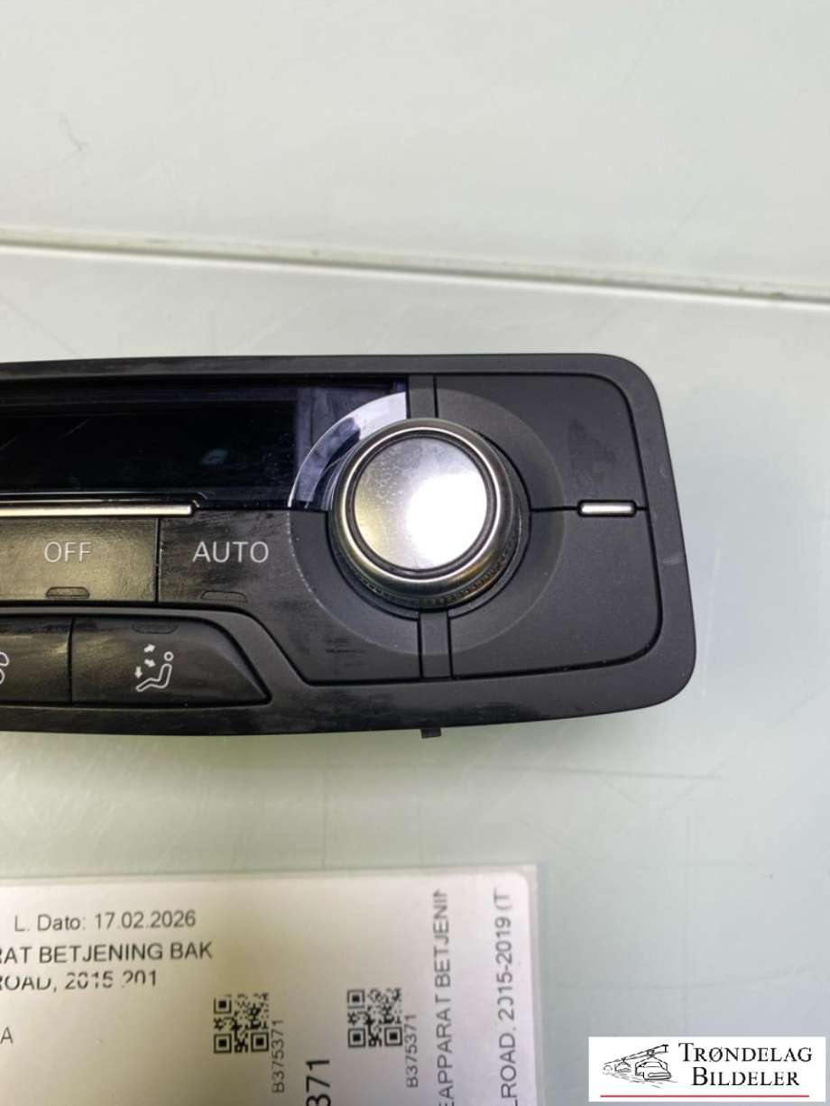 Varmeapparat betjening bak til Audi A6, Allroad 2015-2019 (Type III, Fase 2) (C7) (C7) (4G0919158Q|)