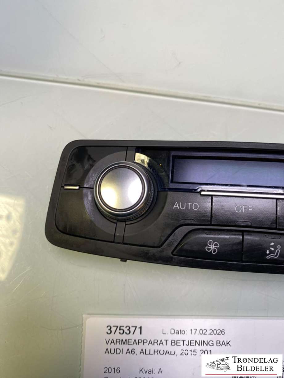 Varmeapparat betjening bak til Audi A6, Allroad 2015-2019 (Type III, Fase 2) (C7) (C7) (4G0919158Q|)