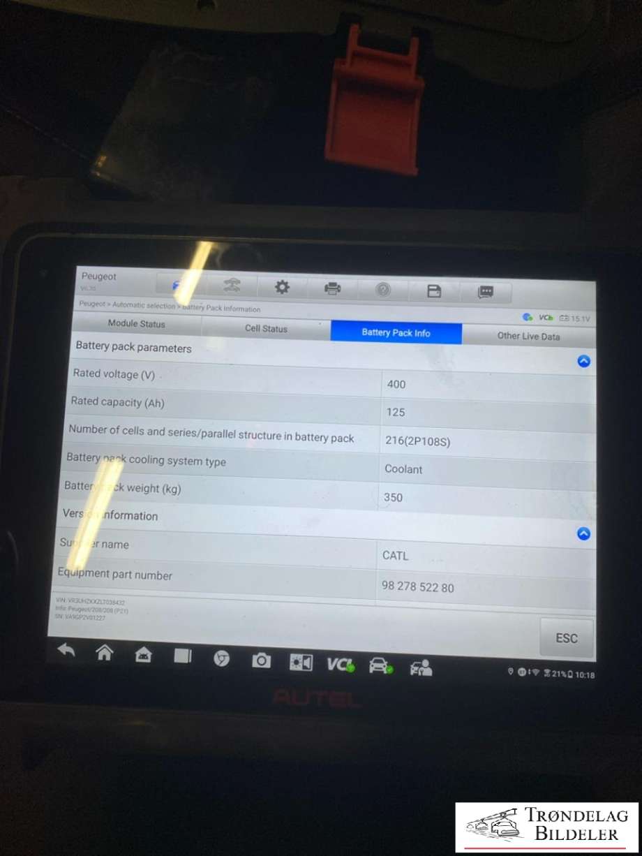 Batteripakke elbil til Peugeot e-208 2019-->>  (16 897 798 80|)