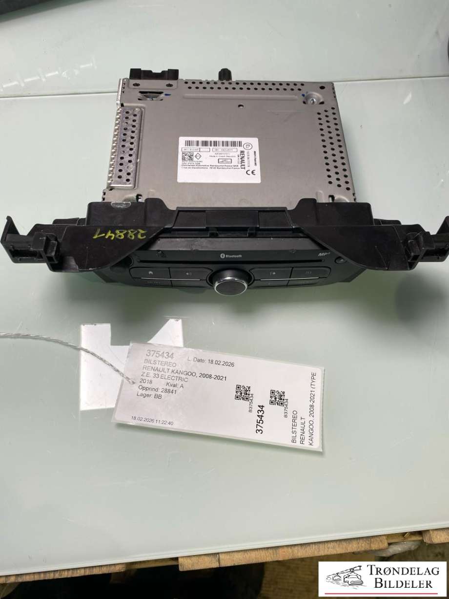 Bilstereo til Renault Kangoo, 2008-2021 (Type II)  (281151444R)