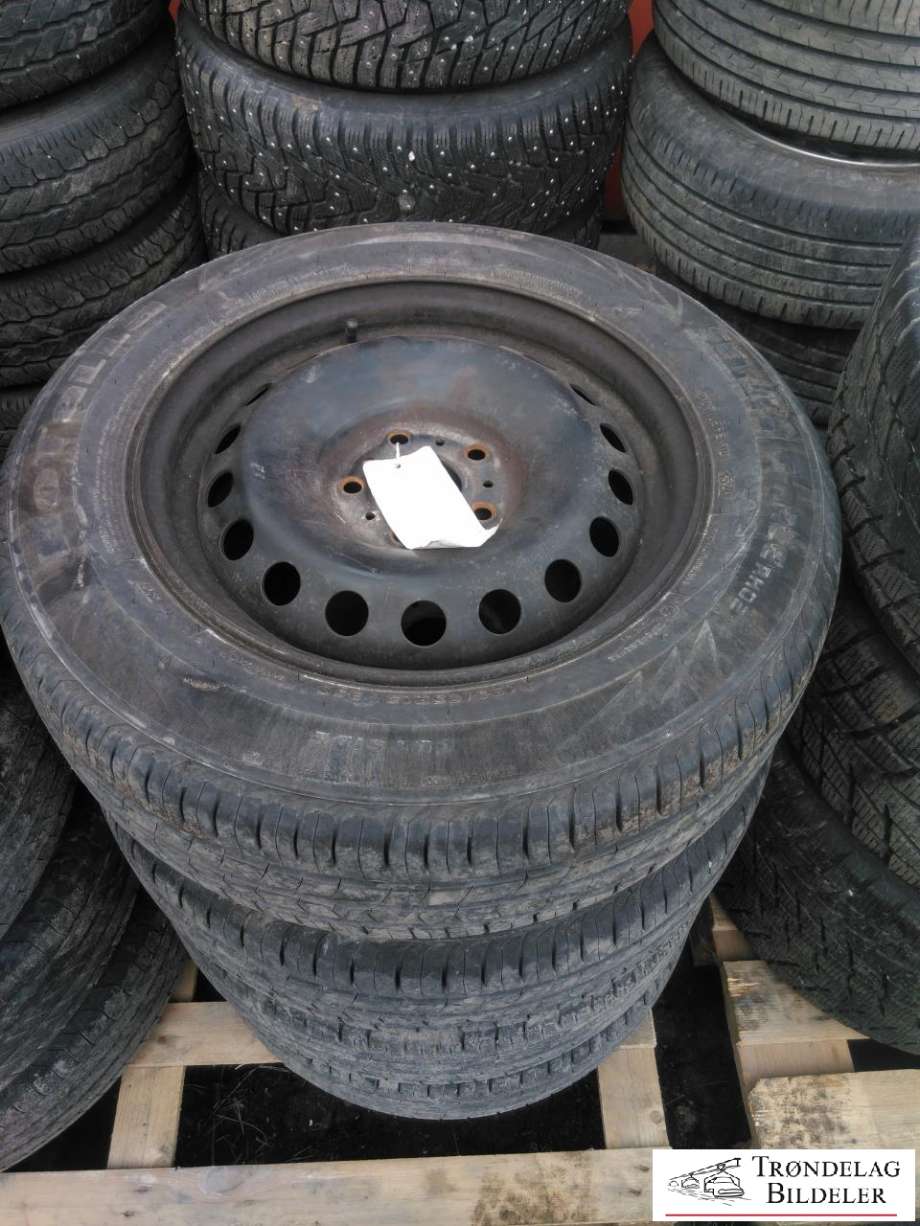 Hjulsett stål sommer til Renault Kangoo, 2008-2021 (Type II)  (195/65/R15)