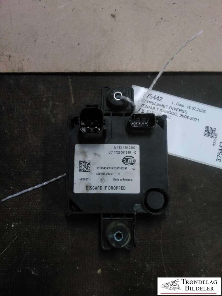Styreenhet diverse til Renault Kangoo, 2008-2021 (Type II)  (A4534300200)