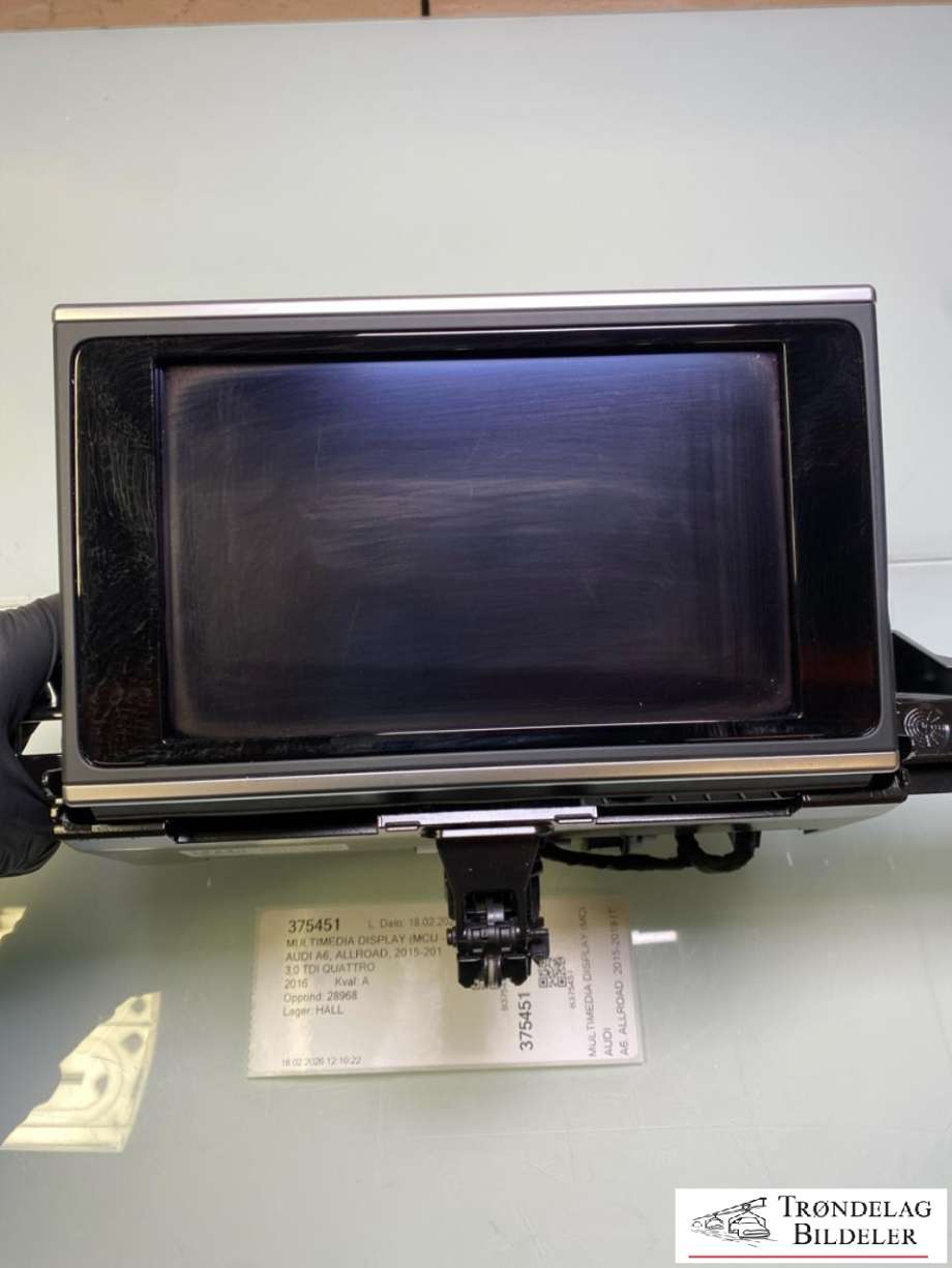 Multimedia display (MCU - Media Controller Unit) til Audi A6, Allroad 2015-2019 (Type III, Fase 2) (C7) (C7) (4G1919601AB|)