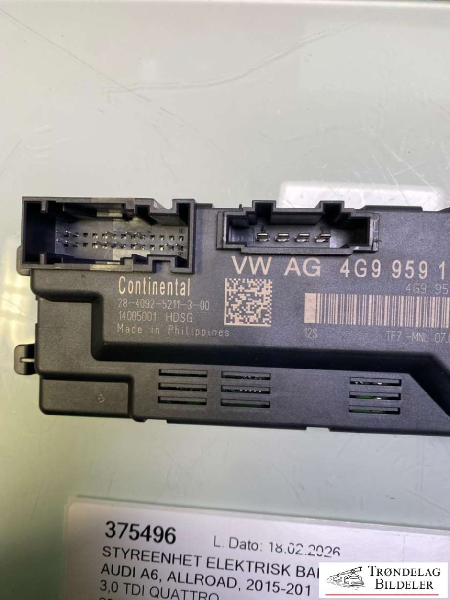 Styreenhet elektrisk bakluke til Audi A6, Allroad 2015-2019 (Type III, Fase 2) (C7) (C7) (4G9959107C|)