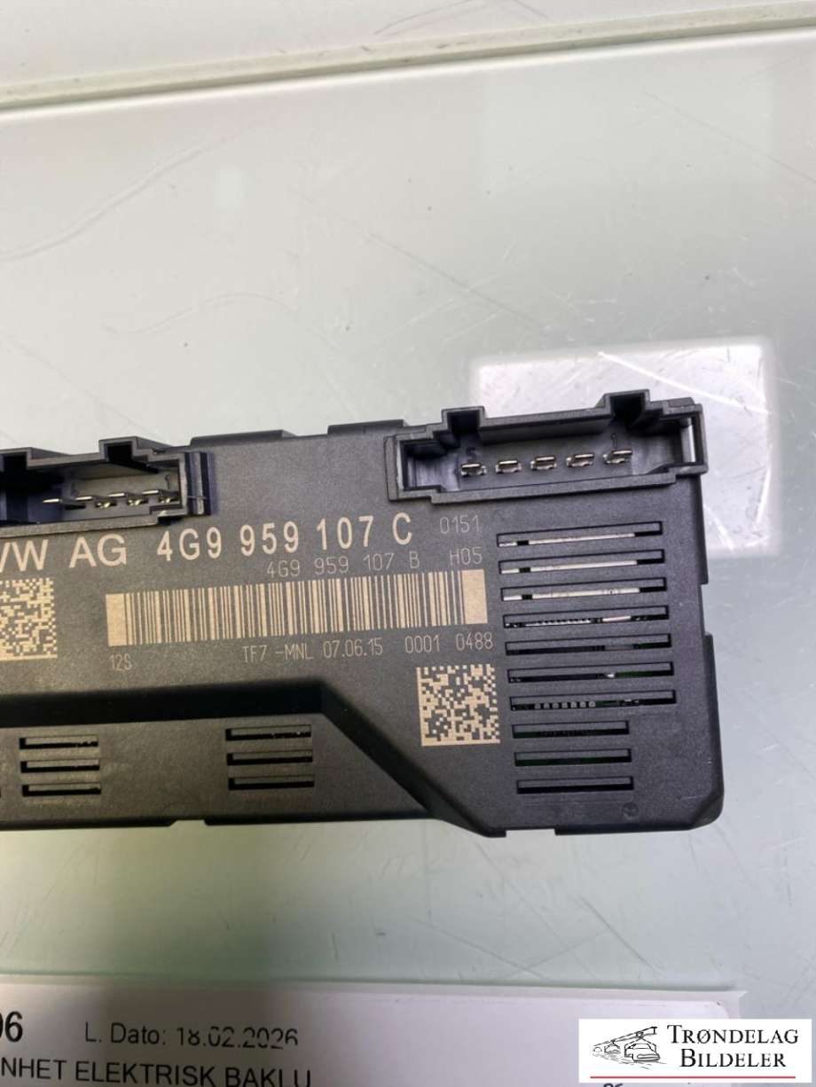 Styreenhet elektrisk bakluke til Audi A6, Allroad 2015-2019 (Type III, Fase 2) (C7) (C7) (4G9959107C|)