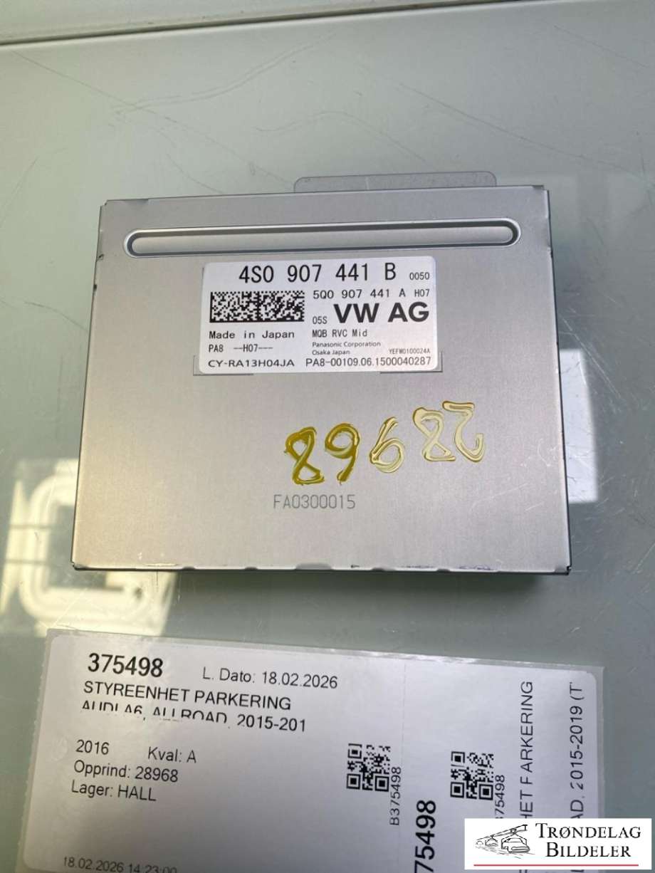 Styreenhet parkering til Audi A6, Allroad, 2015-2019 (Type III, Fase 2) (C7) (C7) (4S0907441B)