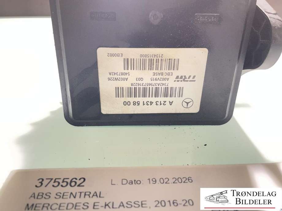 ABS sentral til Mercedes E-Klasse 2016-2023 (W213) (W213) (A 213 431 35 00|A 213 431 89 00|)