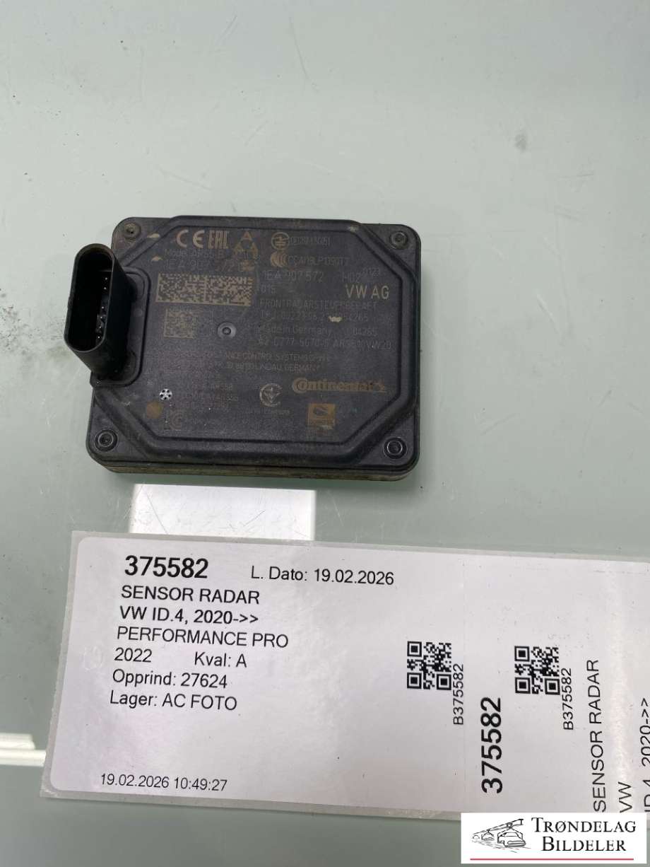 Sensor radar til VW ID.4 2020-->> (1EA907572G|)