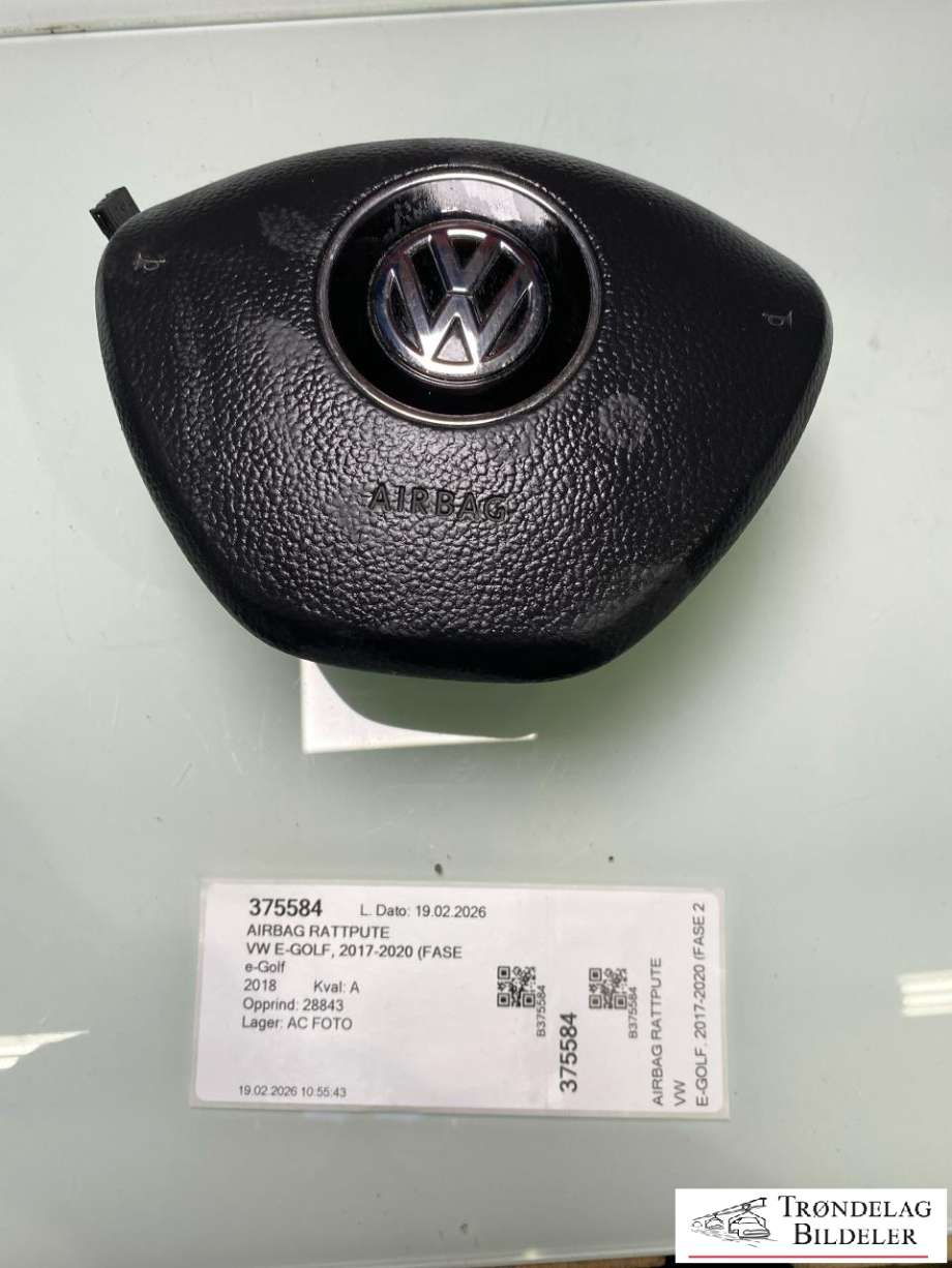 Airbag rattpute til VW e-Golf, 2017-2020 (Fase 2) (5G0 880 201 S)