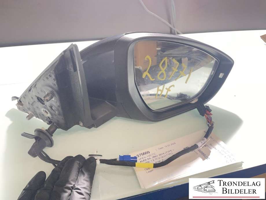 Speil høyre til Audi A4, 2007-2014 (Type IV) (B8) (B8) (8K1857410E 01C)