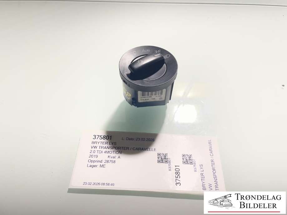 Bryter lys til VW Transporter / Caravelle, 2019-->> (T6.1) (T6.1) (1K0 941 431 BK)