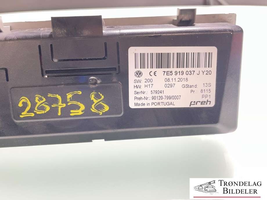 Instrument klokke til VW Transporter / Caravelle 2019-->> (T6.1) (T6.1) (7E5 919 037 J|)