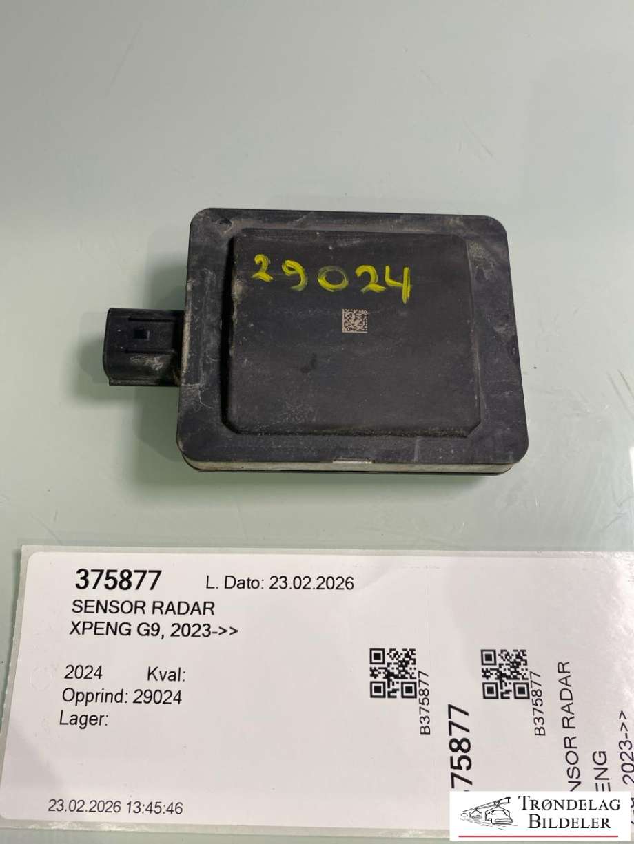 Sensor blindsone til XPeng G9 2023-->>  