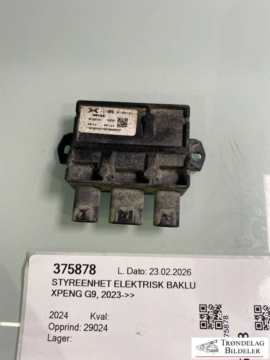 Styreenhet elektrisk bakluke til XPeng G9, 2023-->>  