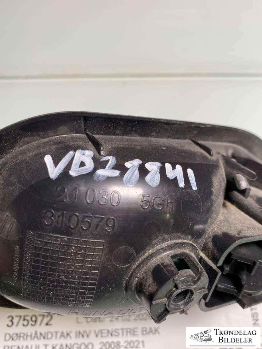Dørhåndtak inv venstre bak til Renault Kangoo 2008-2021 (Type II)  