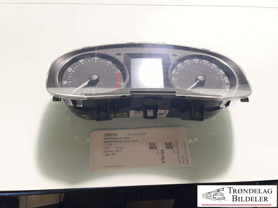 Instrumentpanel til Škoda Rapid, 2012-2019  (5JB 857 053 A)
