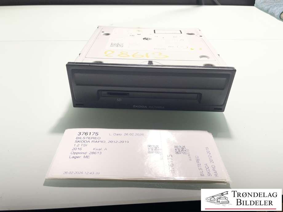 Bilstereo til Škoda Rapid, 2012-2019  (5Q0 035 842 A)