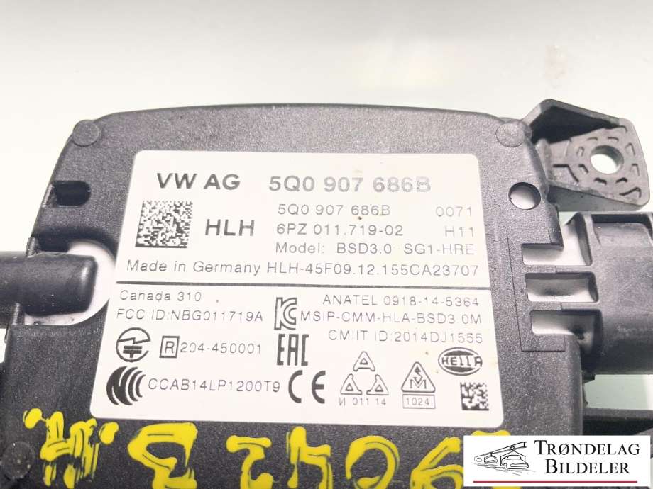 Sensor blindsone til Škoda Superb 2015-->> (Type III) (5Q0 907 686 B|)