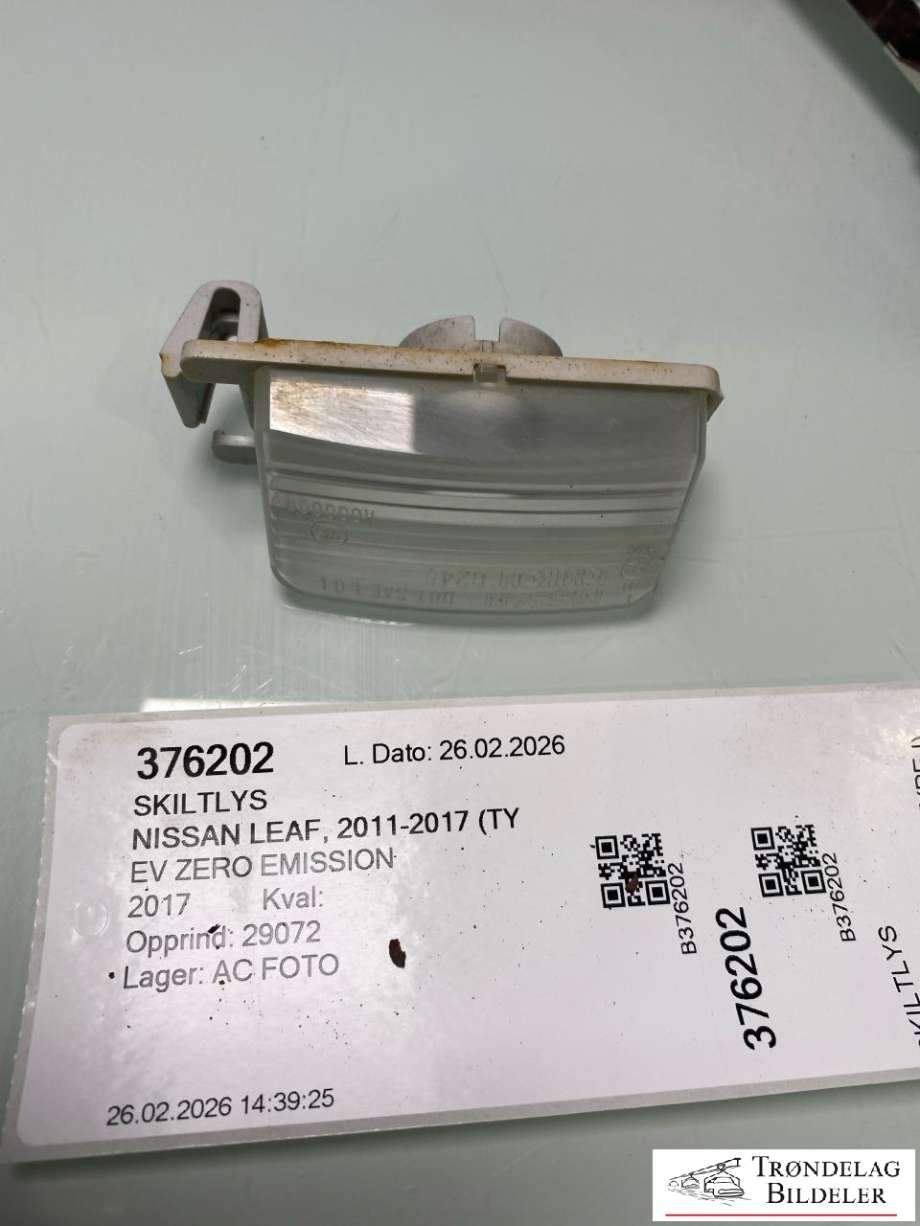 Skiltlys til Nissan Leaf, 2011-2017 (Type I)  (265108991C)