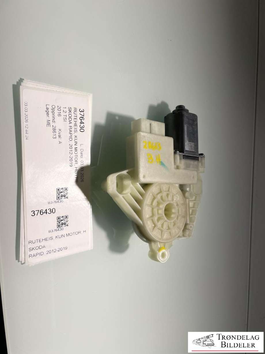 Ruteheis, kun motor, høyre bak til Škoda Rapid, 2012-2019  (5JA 959 812 L)