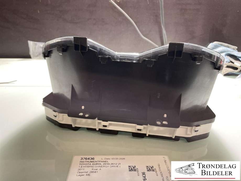 Instrumentpanel til Toyota Auris 2010-2012 (Type I, Fase 2) (838000ZN30|838000ZN31|)