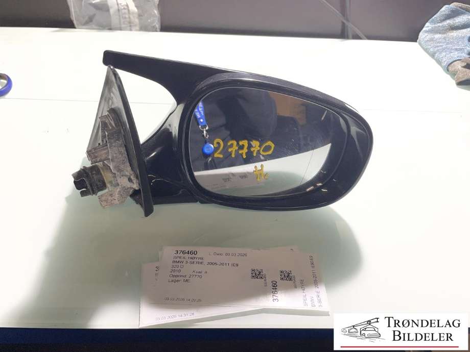 Speil høyre til BMW 3-Serie 2005-2011 (E90/E91/E92/E93) (E90/E91/E92/E93) (51 16 7 268 278|51 16 7 205 292|)