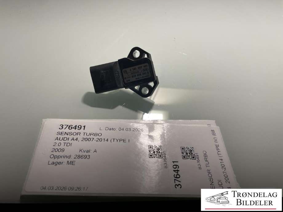 Sensor turbo til Audi A4, 2007-2014 (Type IV) (B8) (B8) (038 906 051 C)