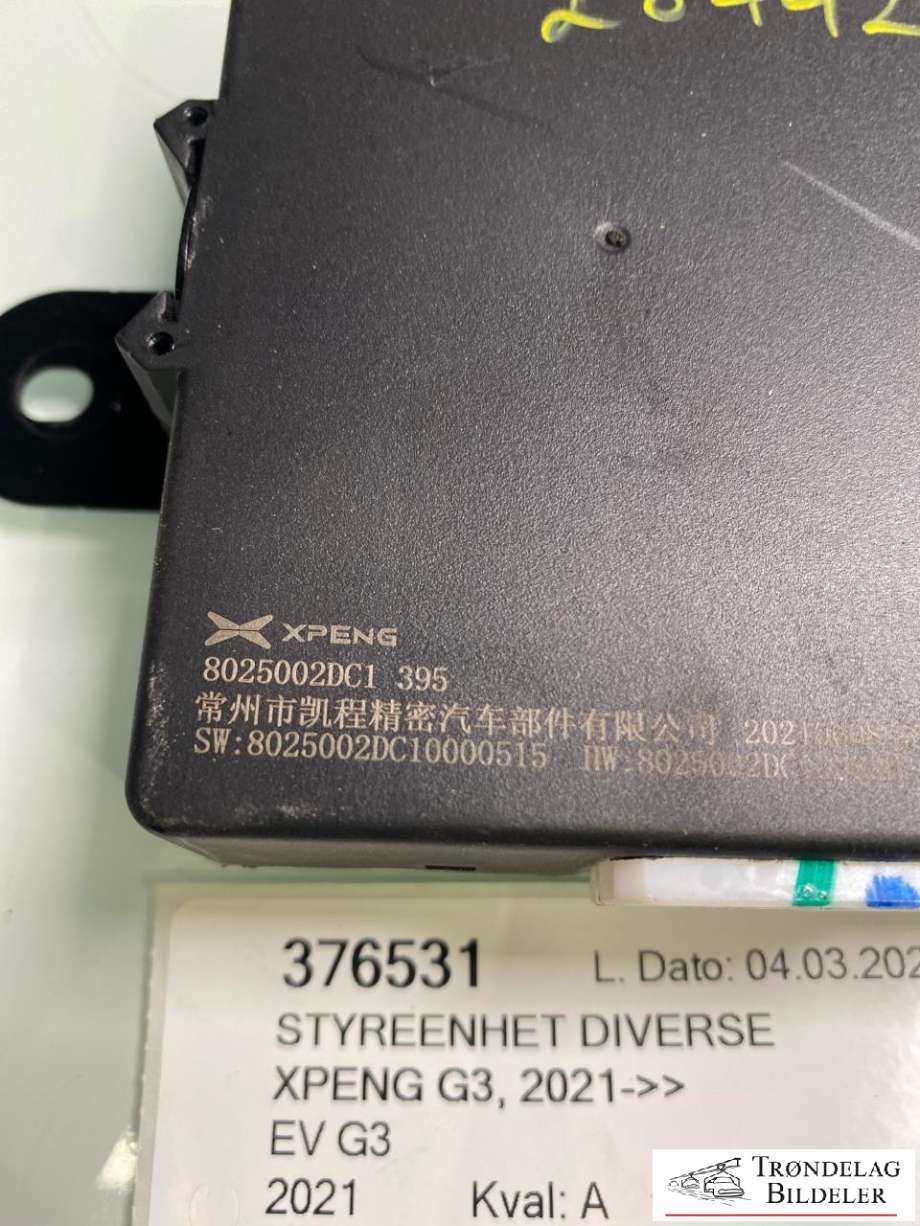 Styreenhet diverse til XPeng G3 2021-->>  (8025002DC1|)