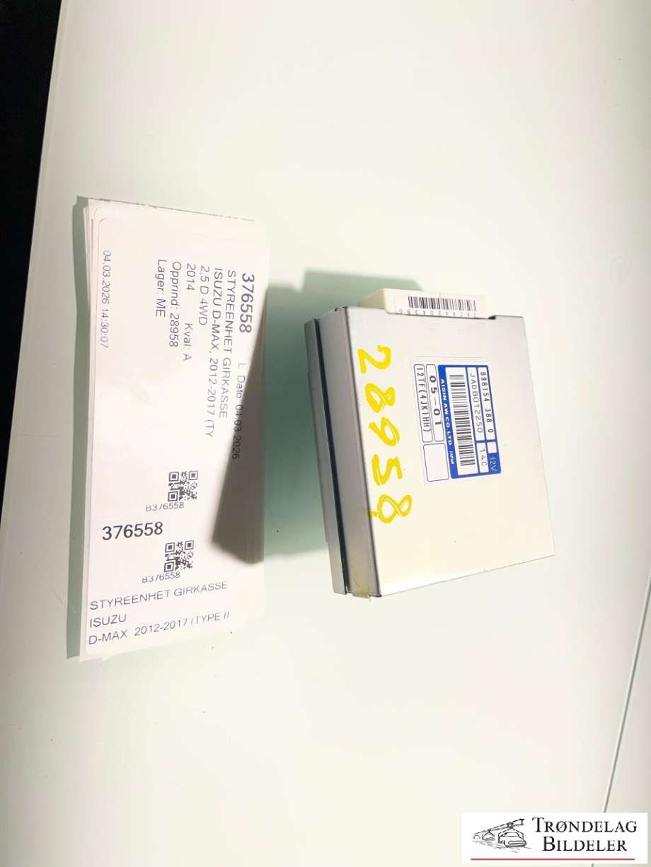 Styreenhet girkasse til Isuzu D-Max, 2012-2017 (Type II, Fase 1)  (898154 3880)