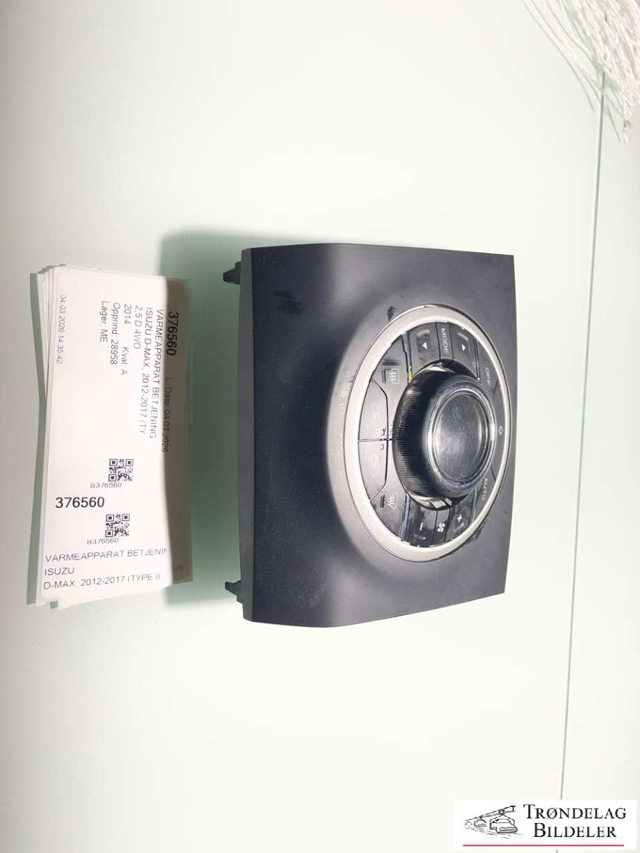 Varmeapparat betjening til Isuzu D-Max, 2012-2017 (Type II, Fase 1)  (8981295485)