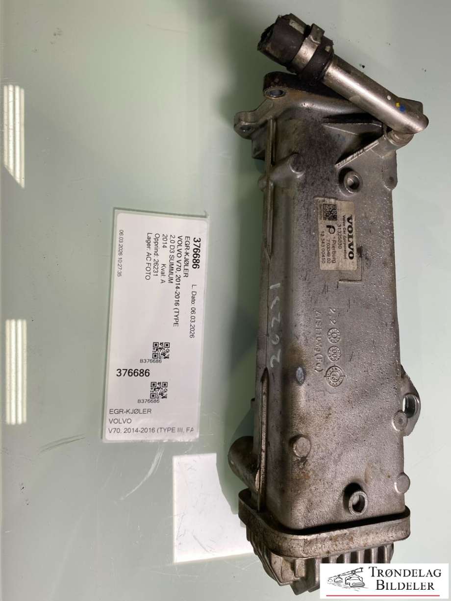 EGR-kjøler til Volvo V70, 2014-2016 (Type III, Fase 2)  (30757778)