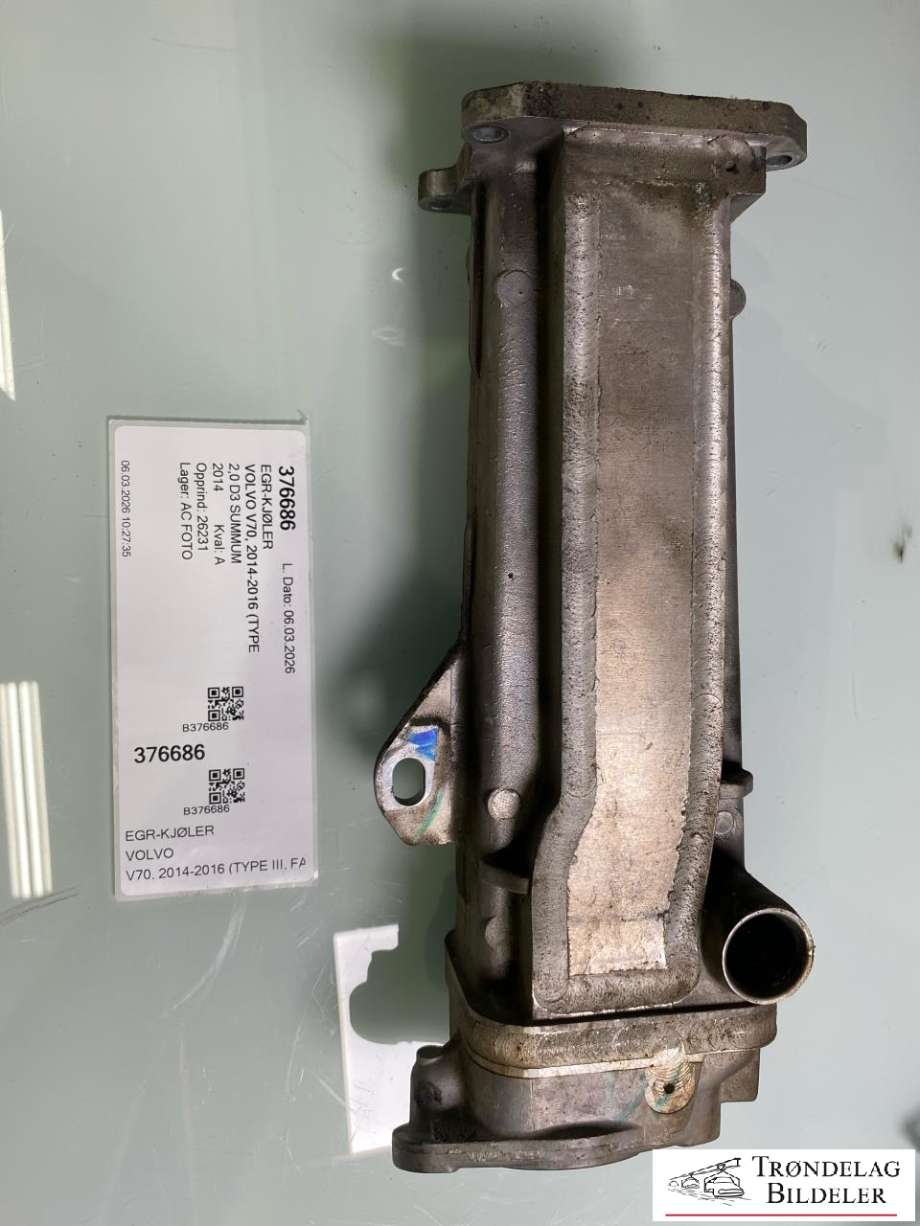 EGR-kjøler til Volvo V70 2014-2016 (Type III, Fase 2) (30757778|30774579|31325030)