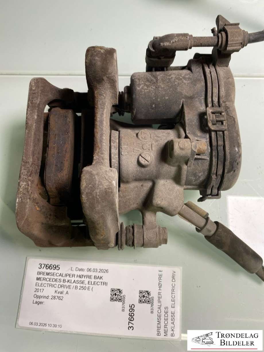 Bremsecaliper høyre bak til Mercedes B-Klasse, electric drive 2014-2018 (W242) (W242) (A 000 423 24 81|A 000 423 09 06|276X9MM)