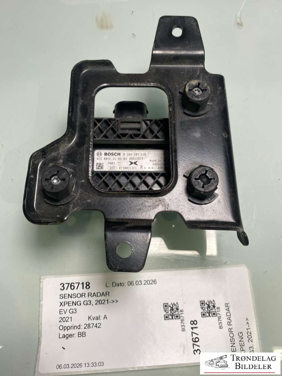 Sensor radar til XPeng G3, 2021-->>  (0203303110)