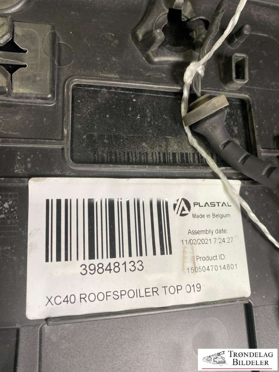 Spoiler bakluke til Volvo XC40 2018-2024  (39799181|XE09|)
