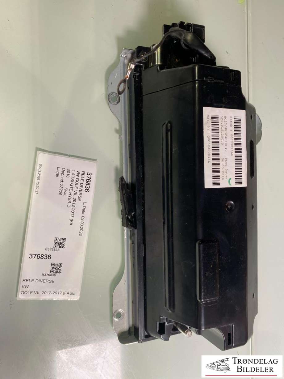 Rele diverse til VW Golf VII, 2012-2017 (Fase 1)  (5Q0 998 250 D)