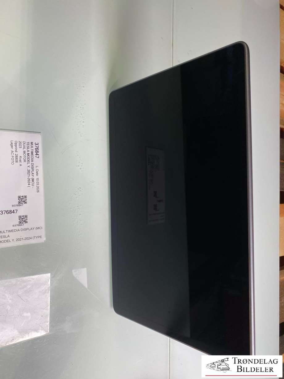 Multimedia display (MCU - Media Controller Unit) til Tesla Model Y, 2021-2024 (Type I)  (1659328-00-A)