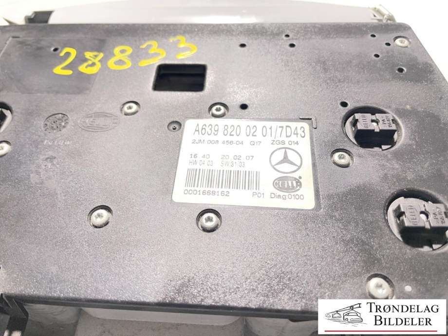 Taklyspanel til Mercedes Vito/Viano 2004-2010 (Fase 1) (W639) (W639) (A 639 820 02 01|)