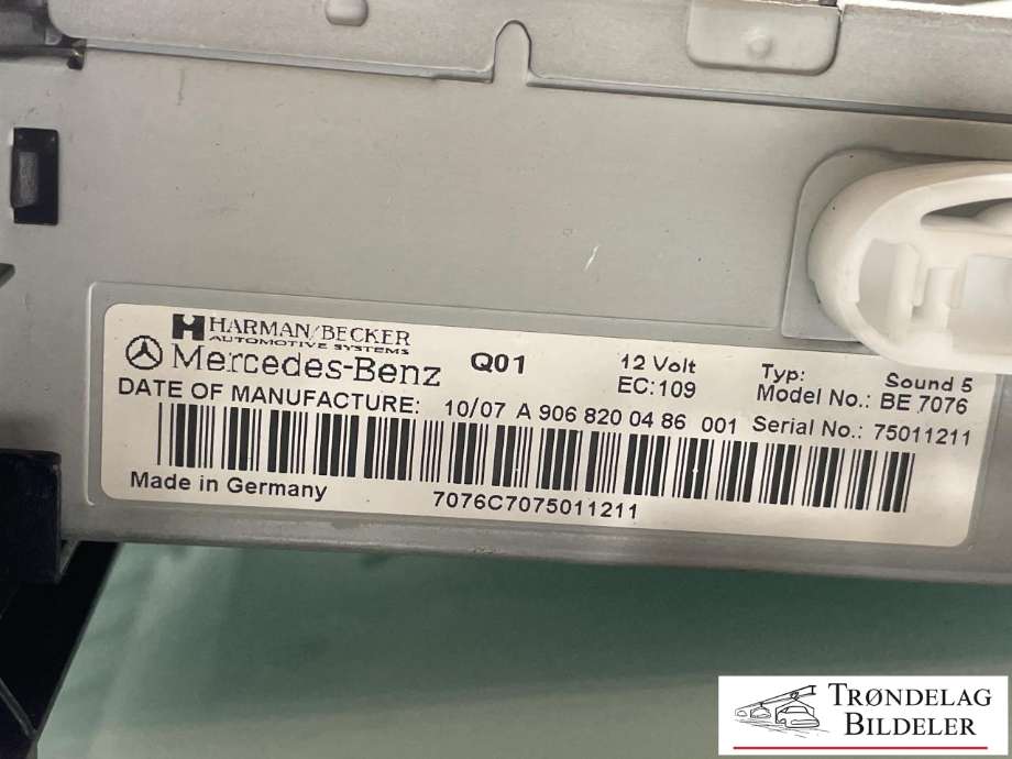 Bilstereo til Mercedes Vito/Viano 2004-2010 (Fase 1) (W639) (W639) (A 906 820 04 86|)