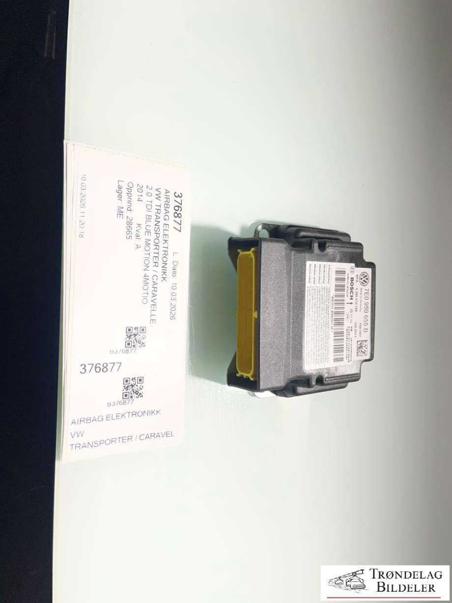 Airbag elektronikk til VW Transporter / Caravelle, 2009-2015 (Fase 2) (T5) (T5) (7E0 959 655 B)