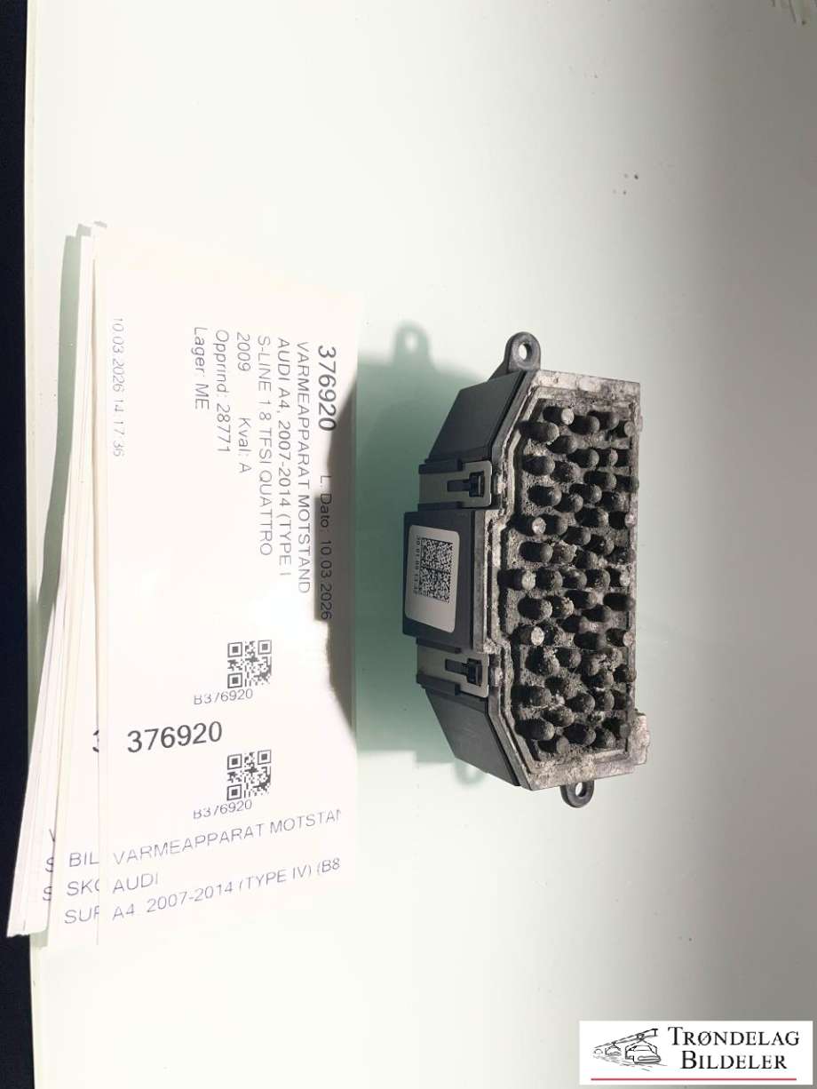 Varmeapparat motstand til Audi A4, 2007-2014 (Type IV) (B8) (B8) (8K0 820 521)